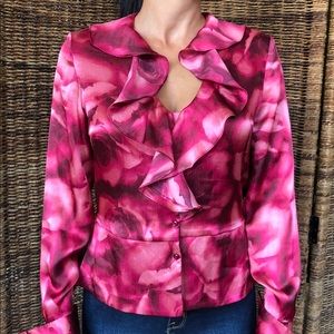 Rose print blouse